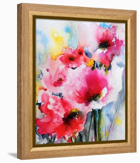 Summer Poppies II-Karin Johannesson-Framed Stretched Canvas