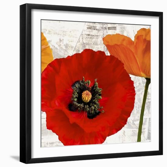 Summer Poppies III-Jenny Thomlinson-Framed Art Print