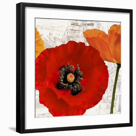 Summer Poppies III-Jenny Thomlinson-Framed Art Print