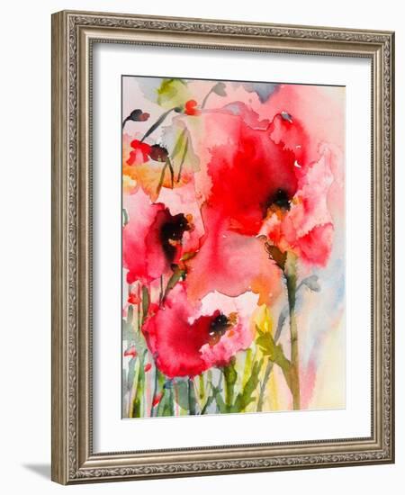 Summer Poppies-Karin Johannesson-Framed Art Print