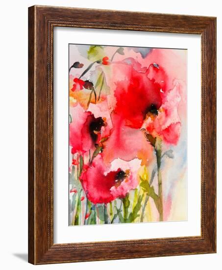 Summer Poppies-Karin Johannesson-Framed Art Print