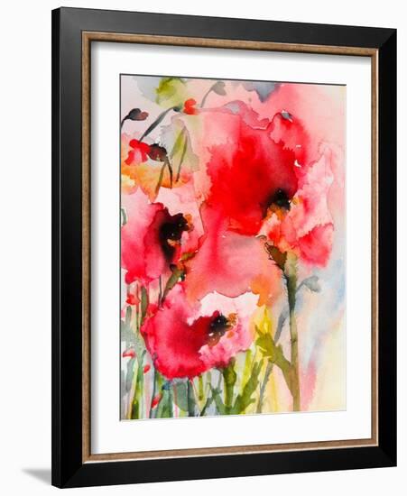 Summer Poppies-Karin Johannesson-Framed Art Print