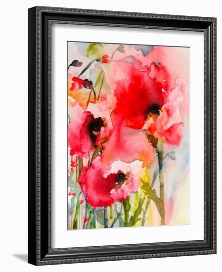 Summer Poppies-Karin Johannesson-Framed Art Print