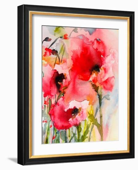 Summer Poppies-Karin Johannesson-Framed Art Print