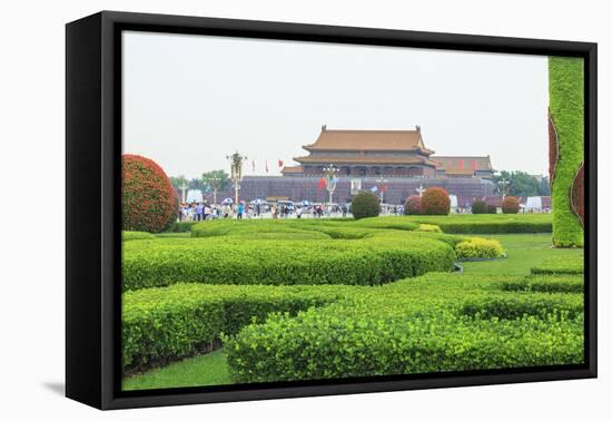 Summer Rain at Tien an Mien Square and Forbidden City, Beijing, China-Stuart Westmorland-Framed Premier Image Canvas