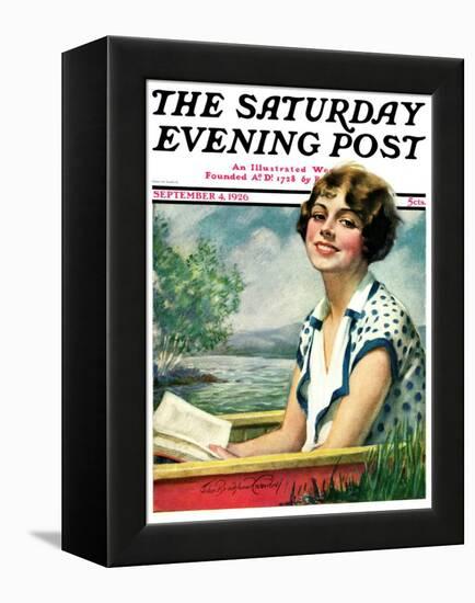 "Summer Reading," Saturday Evening Post Cover, September 4, 1926-Bradshaw Crandall-Framed Premier Image Canvas