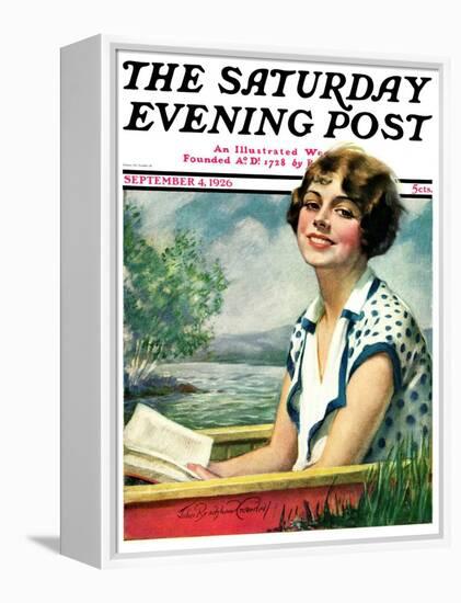 "Summer Reading," Saturday Evening Post Cover, September 4, 1926-Bradshaw Crandall-Framed Premier Image Canvas