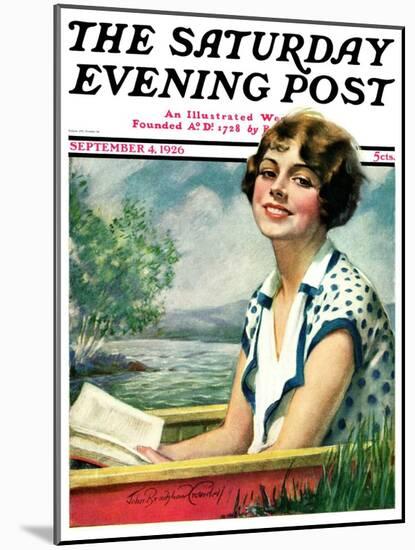 "Summer Reading," Saturday Evening Post Cover, September 4, 1926-Bradshaw Crandall-Mounted Giclee Print