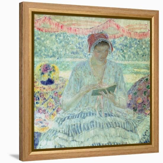 Summer Reading-Frederick Carl Frieseke-Framed Premier Image Canvas