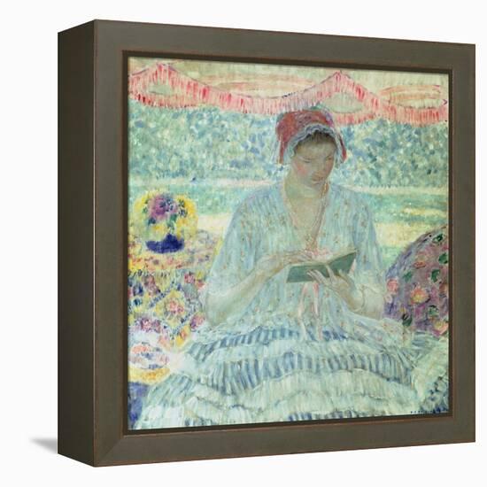 Summer Reading-Frederick Carl Frieseke-Framed Premier Image Canvas