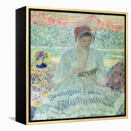 Summer Reading-Frederick Carl Frieseke-Framed Premier Image Canvas