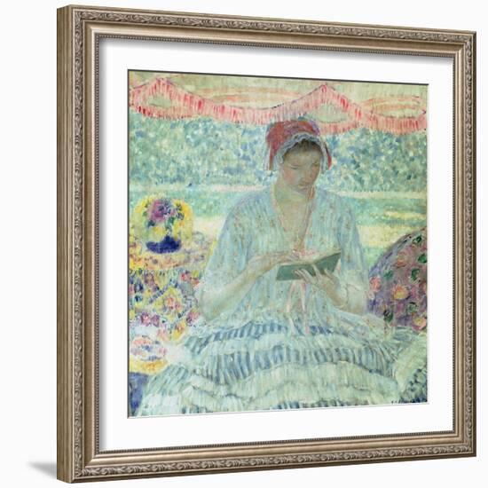 Summer Reading-Frederick Carl Frieseke-Framed Giclee Print