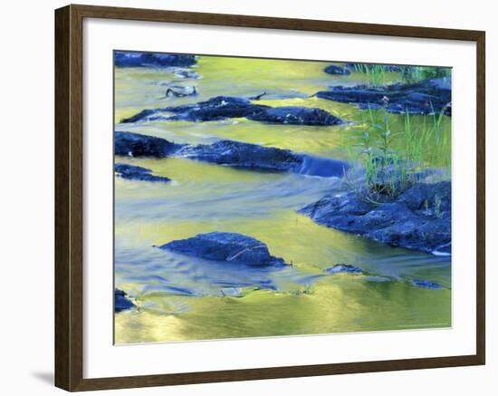 Summer Reflections in the Waters of the Lamprey River, New Hampshire, USA-Jerry & Marcy Monkman-Framed Photographic Print