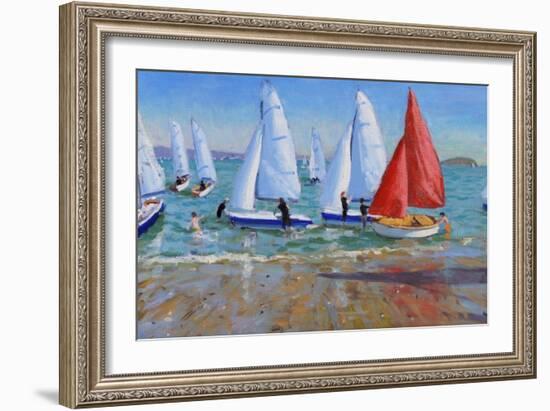 Summer Regatta, Abersoch, 2016-Andrew Macara-Framed Giclee Print