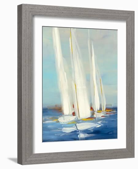 Summer Regatta II Red Yellow-Julia Purinton-Framed Art Print