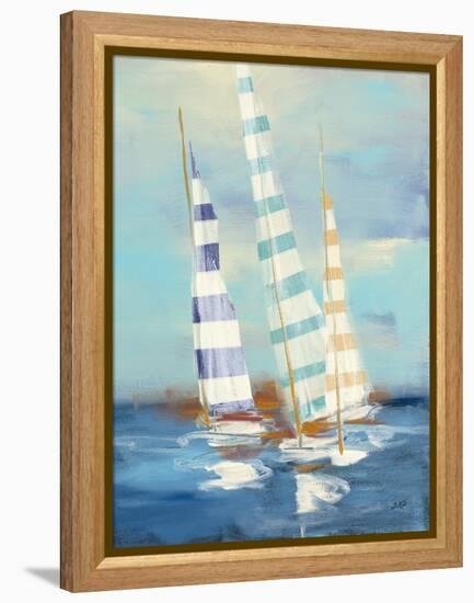 Summer Regatta III Stripes-Julia Purinton-Framed Stretched Canvas