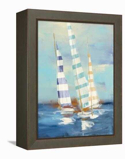 Summer Regatta III Stripes-Julia Purinton-Framed Stretched Canvas