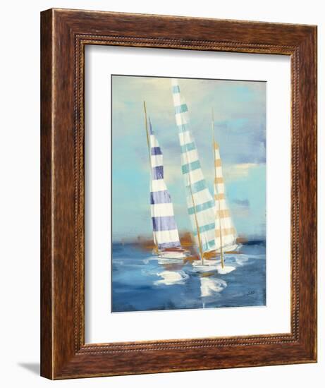 Summer Regatta III Stripes-Julia Purinton-Framed Premium Giclee Print