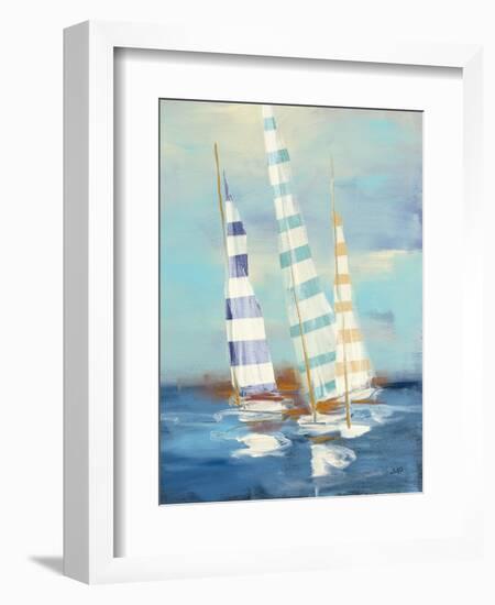 Summer Regatta III Stripes-Julia Purinton-Framed Premium Giclee Print