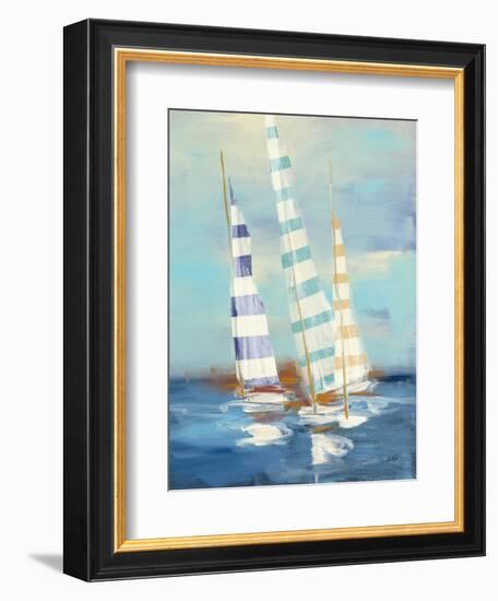 Summer Regatta III Stripes-Julia Purinton-Framed Premium Giclee Print