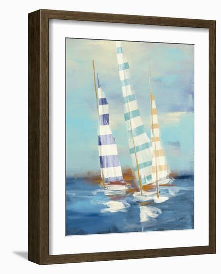 Summer Regatta III Stripes-Julia Purinton-Framed Art Print