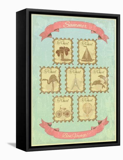 Summer Retro Card-elfivetrov-Framed Stretched Canvas