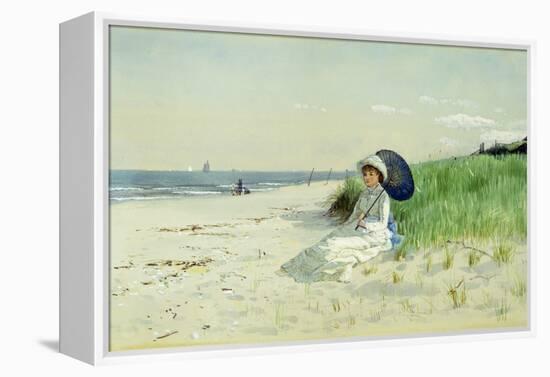 Summer reverie watercolor-Alfred Thompson Bricher-Framed Premier Image Canvas
