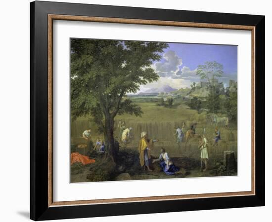 Summer (Ruth and Boaz), 1660-1664-Nicolas Poussin-Framed Giclee Print