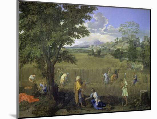 Summer (Ruth and Boaz), 1660-1664-Nicolas Poussin-Mounted Giclee Print