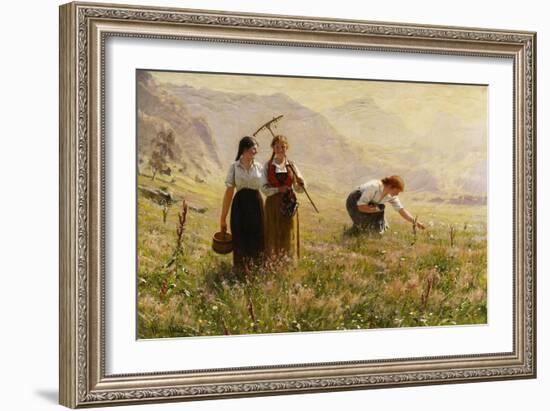 Summer's Day in Norway; Ein Sommertag in Norwegen-Hans Dahl-Framed Giclee Print