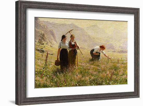 Summer's Day in Norway; Ein Sommertag in Norwegen-Hans Dahl-Framed Giclee Print