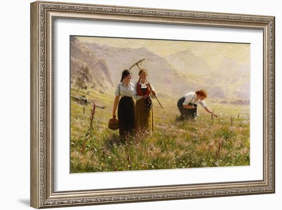 Summer's Day in Norway-Hans Dahl-Framed Giclee Print
