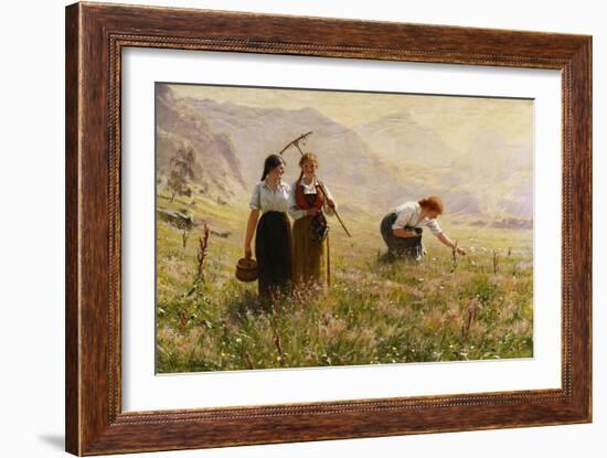 Summer's Day in Norway-Hans Dahl-Framed Giclee Print