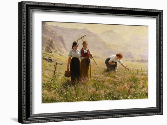 Summer's Day in Norway-Hans Dahl-Framed Giclee Print