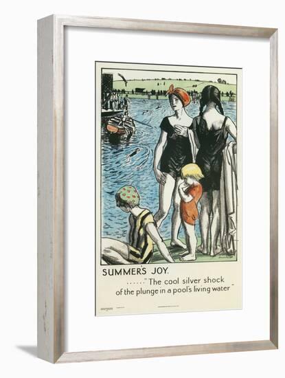 Summer's Joy, Swimming-null-Framed Giclee Print