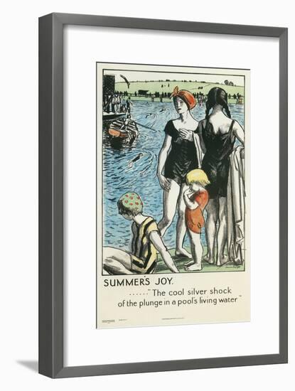 Summer's Joy, Swimming-null-Framed Giclee Print