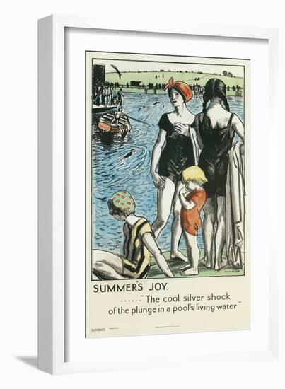 Summer's Joy, Swimming-null-Framed Giclee Print