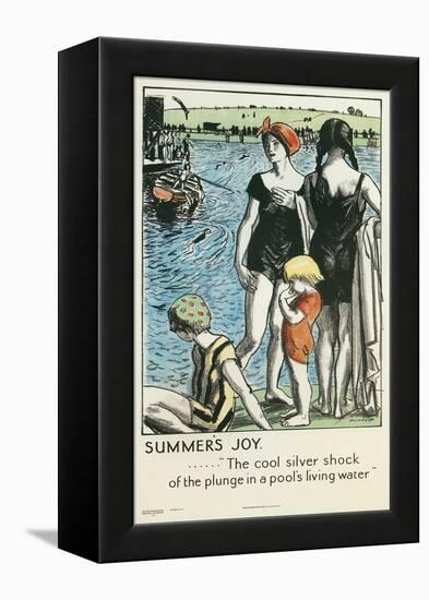 Summer's Joy, Swimming-null-Framed Premier Image Canvas