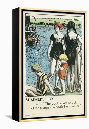 Summer's Joy, Swimming-null-Framed Premier Image Canvas