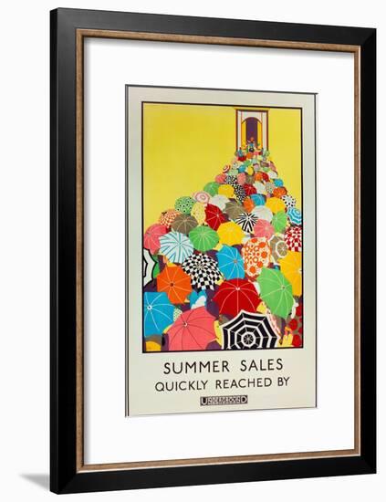 Summer Sales, Quickly Reached by Underground, 1925-Mary Koop-Framed Giclee Print