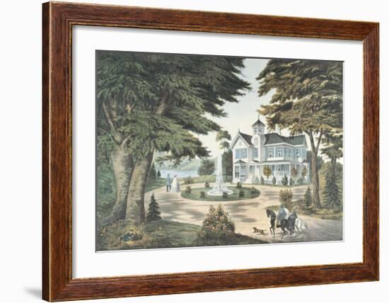 Summer Scene in the Country-Currier & Ives-Framed Art Print