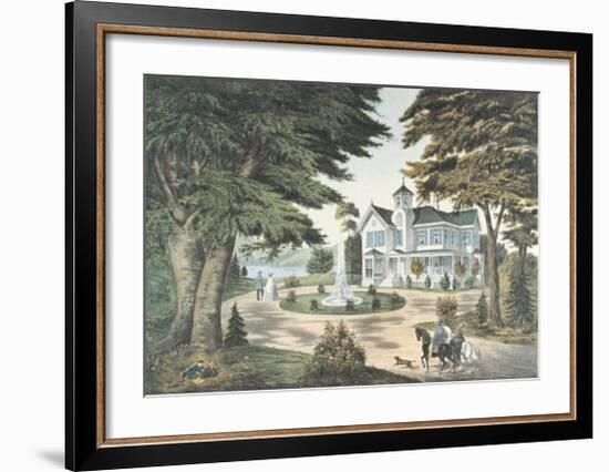 Summer Scene in the Country-Currier & Ives-Framed Art Print