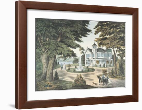 Summer Scene in the Country-Currier & Ives-Framed Art Print