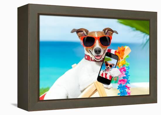 Summer Selfie Dog-Javier Brosch-Framed Premier Image Canvas