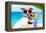 Summer Selfie Dog-Javier Brosch-Framed Premier Image Canvas