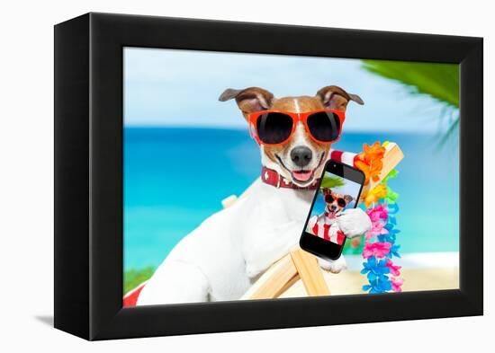 Summer Selfie Dog-Javier Brosch-Framed Premier Image Canvas