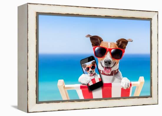 Summer Selfie Dog-Javier Brosch-Framed Premier Image Canvas