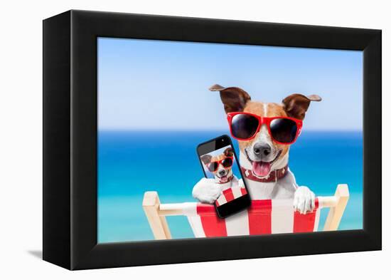 Summer Selfie Dog-Javier Brosch-Framed Premier Image Canvas