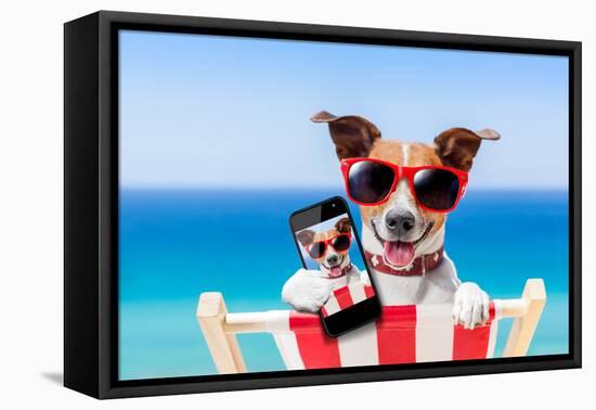 Summer Selfie Dog-Javier Brosch-Framed Premier Image Canvas