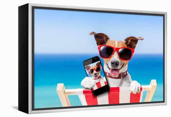 Summer Selfie Dog-Javier Brosch-Framed Premier Image Canvas